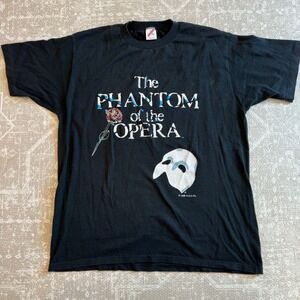 Vintage 1989 The Phantom of the Opera Black Graphic T Shirt XL Made in USA